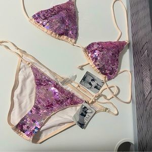 New/unworn pink sequin bathing suit.